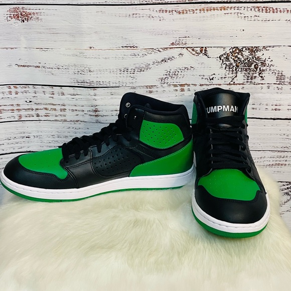 SOLD New Nike Jordan Access Jumpman Black Green Men’s Shoes Size 12 - Picture 2 of 8